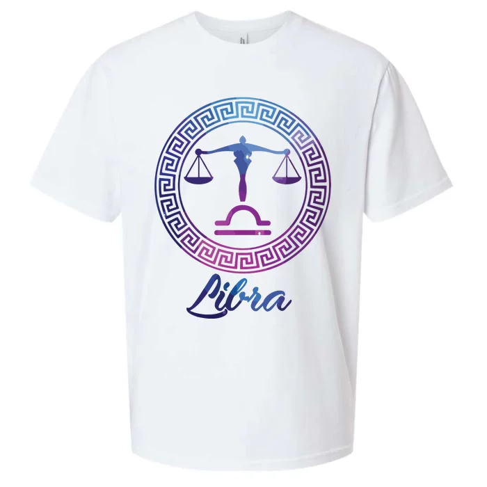 Libra Zodiac Sign Sueded Cloud Jersey T-Shirt