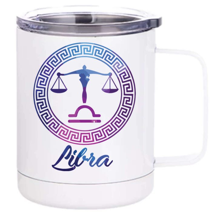 Libra Zodiac Sign Front & Back 12oz Stainless Steel Tumbler Cup