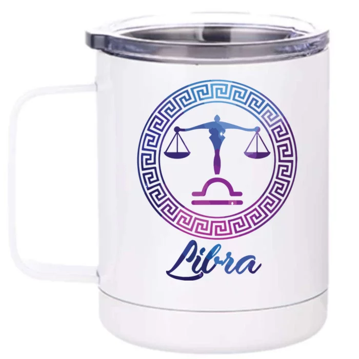 Libra Zodiac Sign Front & Back 12oz Stainless Steel Tumbler Cup