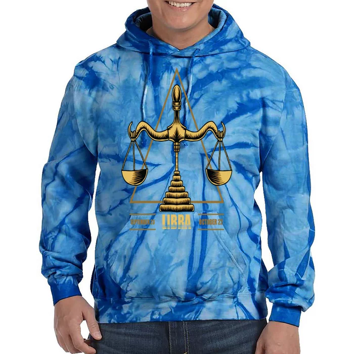 Libra Zodiac Sign Gift Tie Dye Hoodie