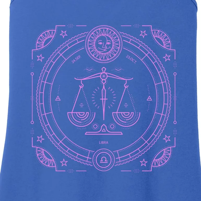 Libra Zodiac Star Sign Horoscope Scales Cute Gift Ladies Essential Tank