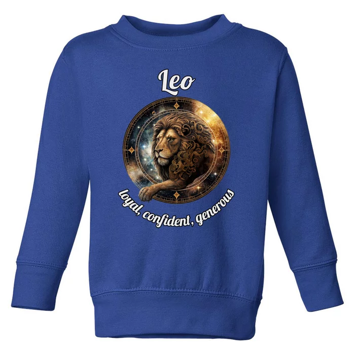 Leo Zodiac Sign Astronomy Cute Gift Toddler Sweatshirt