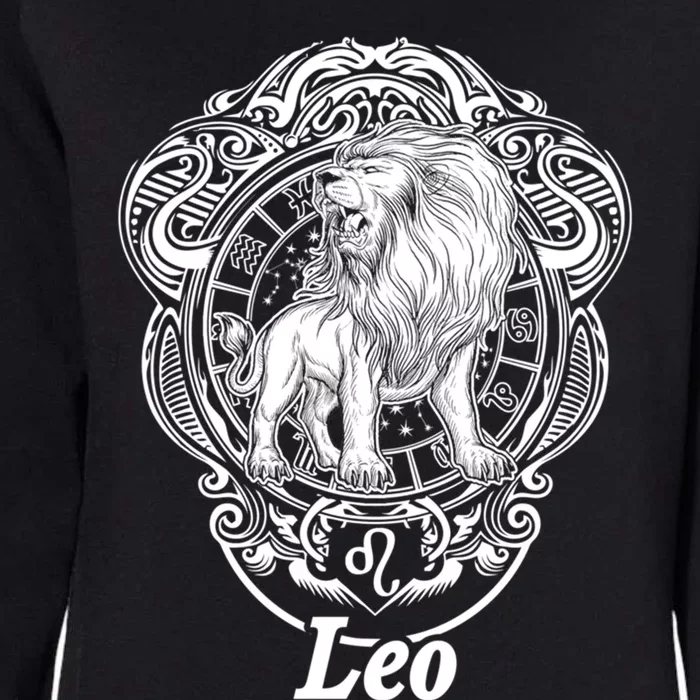 Leo Zodiac Star Sign Gift Womens California Wash Sweatshirt