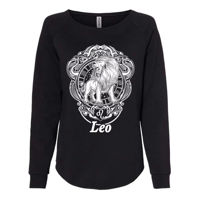 Leo Zodiac Star Sign Gift Womens California Wash Sweatshirt