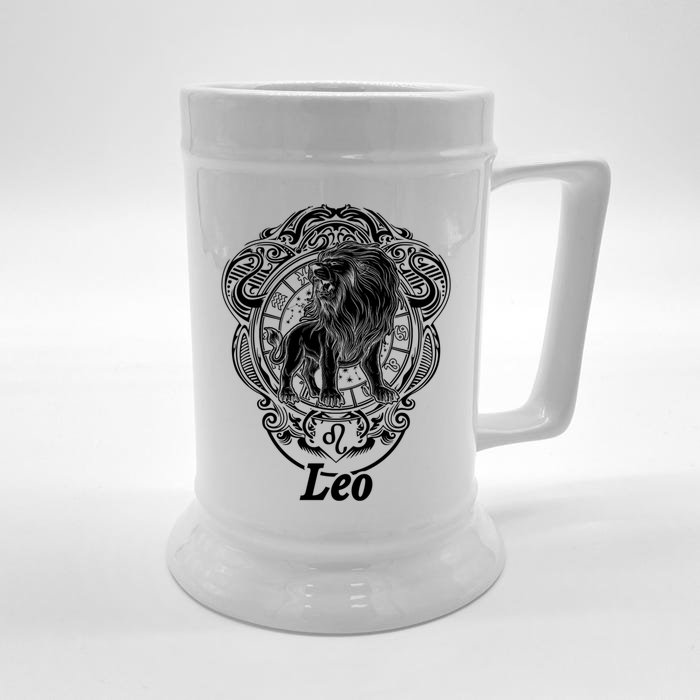 Leo Zodiac Star Sign Gift Front & Back Beer Stein