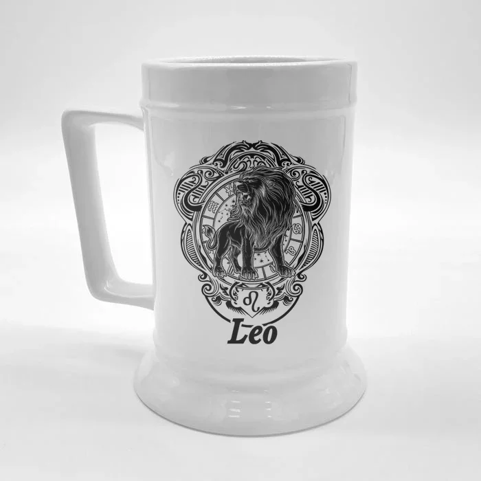 Leo Zodiac Star Sign Gift Front & Back Beer Stein