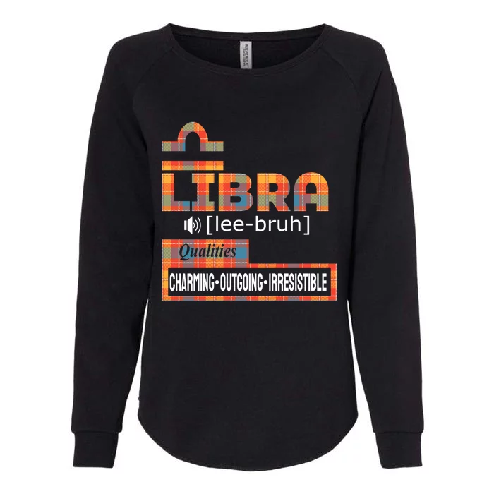 Libra Zodiac Traits Qualities Gift Womens California Wash Sweatshirt