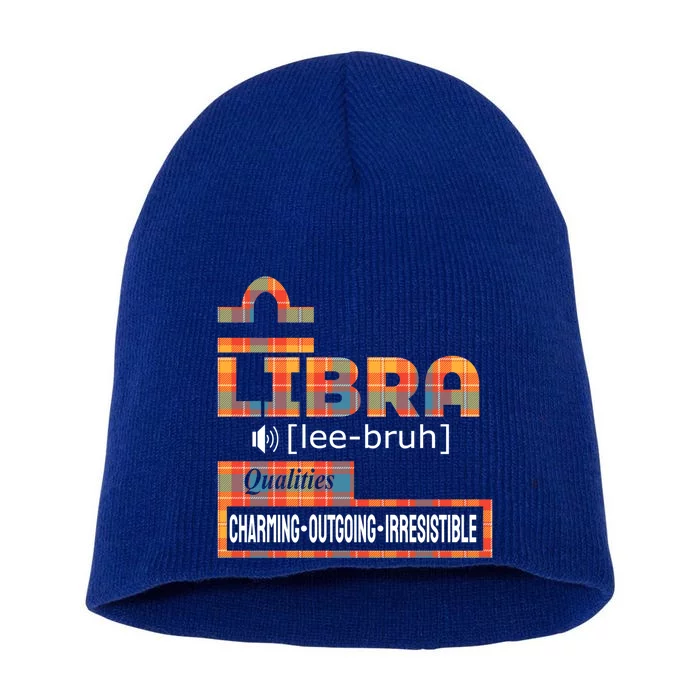 Libra Zodiac Traits Qualities Gift Short Acrylic Beanie