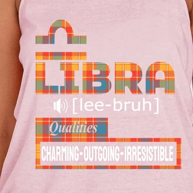 Libra Zodiac Traits Qualities Gift Women's Knotted Racerback Tank