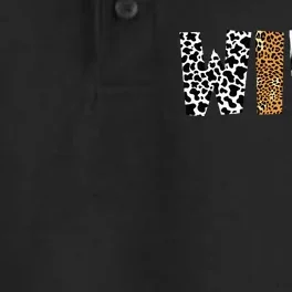 Leopard Zebra Tiger Wild Animal Pattern Cow Dry Zone Grid Performance Polo