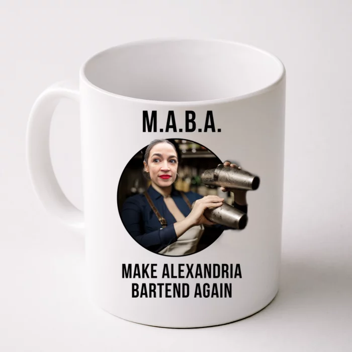 M.A.B.A. Alexandria Ocasio-Cortez Bartend Again Front & Back Coffee Mug