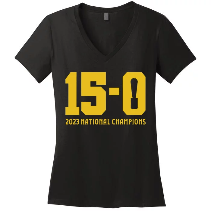 Michigan 15 0 Trophy Women's V-Neck T-Shirt