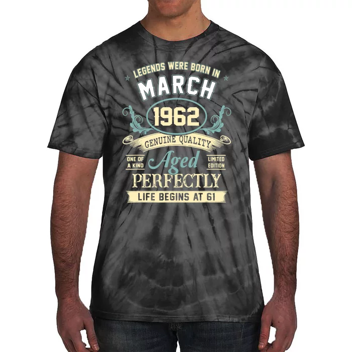 March 1962 61st Birthday Gift 61 Year Old Tie-Dye T-Shirt