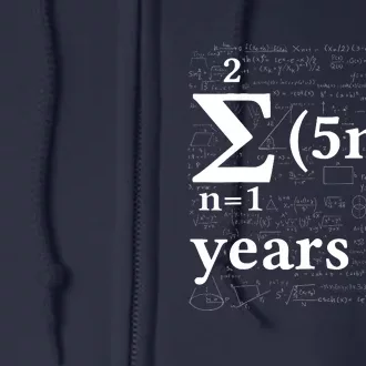 Math 13 Birthday Boy 13 Yr 13 Year Old Boy 13th Birthday Full Zip Hoodie