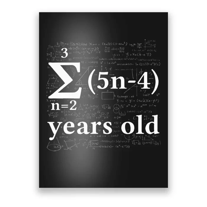 Math 17 Birthday Boy 17 Yr 17 Year 17th Birthday Poster