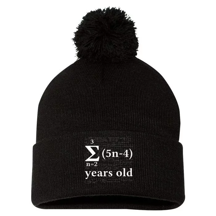 Math 17 Birthday Boy 17 Yr 17 Year 17th Birthday Pom Pom 12in Knit Beanie