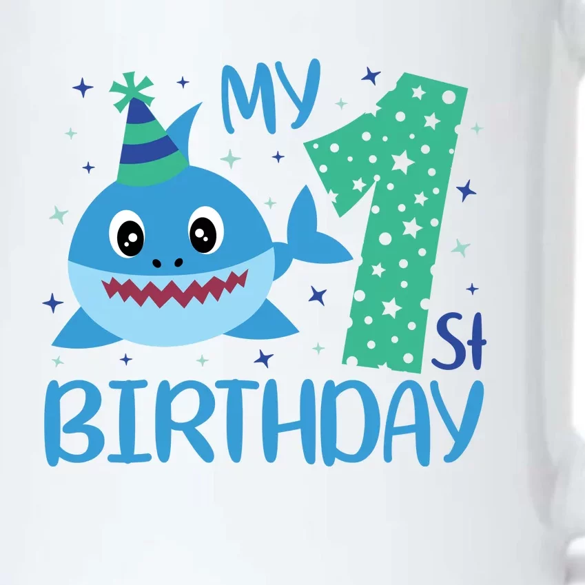 My 1st Birthday Sharks Gift For Birthday Black Color Changing Mug