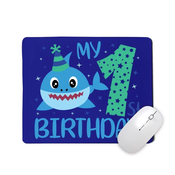 My 1st Birthday Sharks Gift For Birthday Mousepad