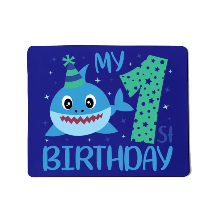 My 1st Birthday Sharks Gift For Birthday Mousepad