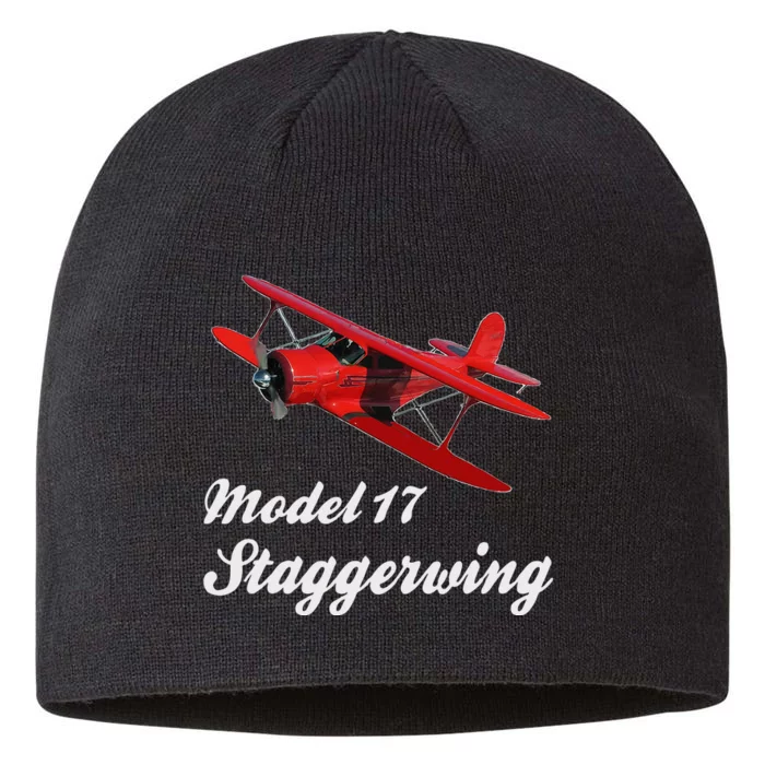 Model 17 Beech Staggerwing Airplane Pilot 8 1/2in Sustainable Knit Beanie