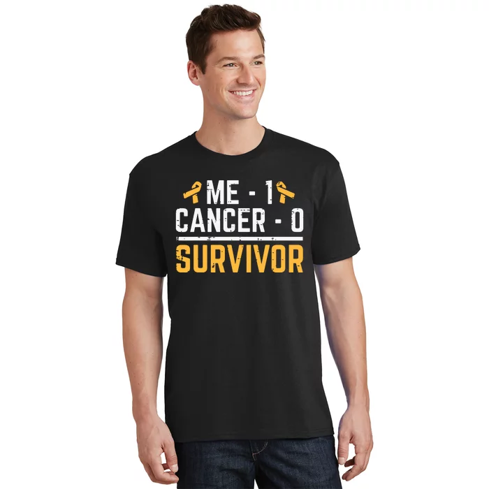 Me 1 Childhood Cancer 0 Survivor Awareness Boy T-Shirt