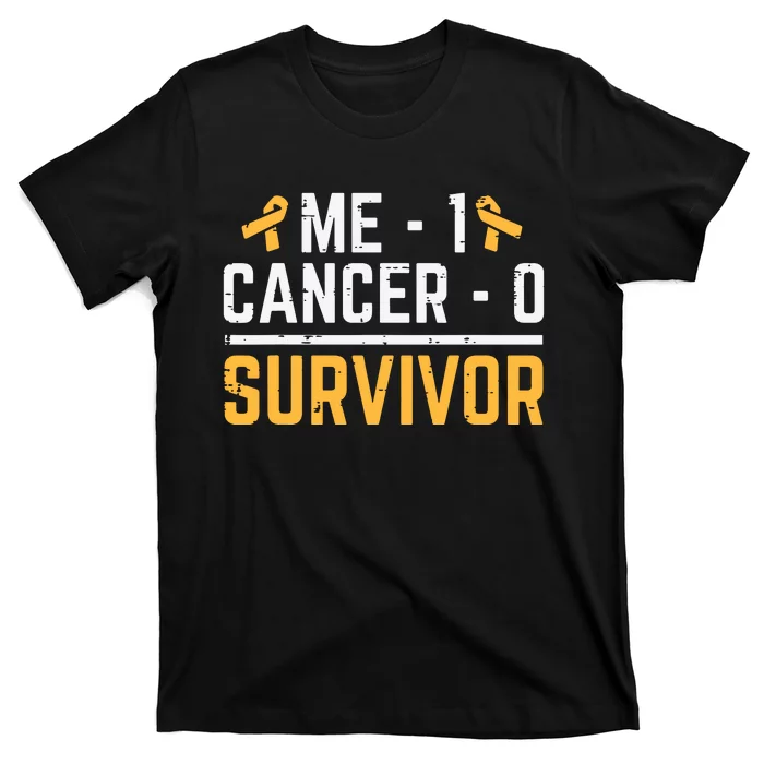 Me 1 Childhood Cancer 0 Survivor Awareness Boy T-Shirt