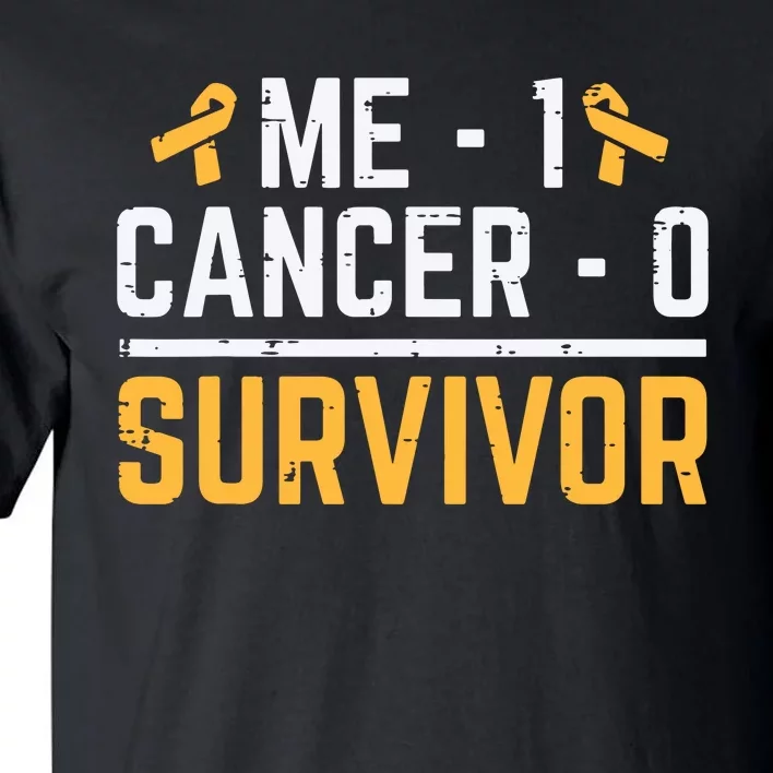 Me 1 Childhood Cancer 0 Survivor Awareness Boy Tall T-Shirt