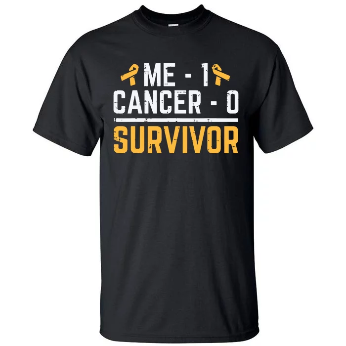 Me 1 Childhood Cancer 0 Survivor Awareness Boy Tall T-Shirt