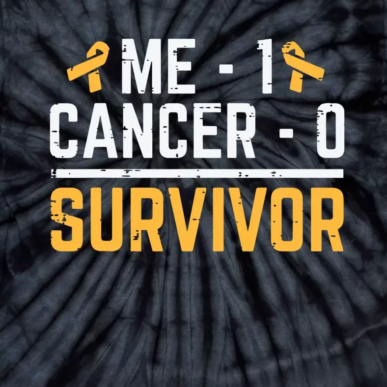 Me 1 Childhood Cancer 0 Survivor Awareness Boy Tie-Dye T-Shirt