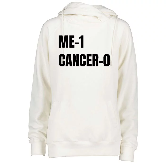 Me 1 Cancer 0 I Beat Cancer Brave Survivor Womens Funnel Neck Pullover Hood