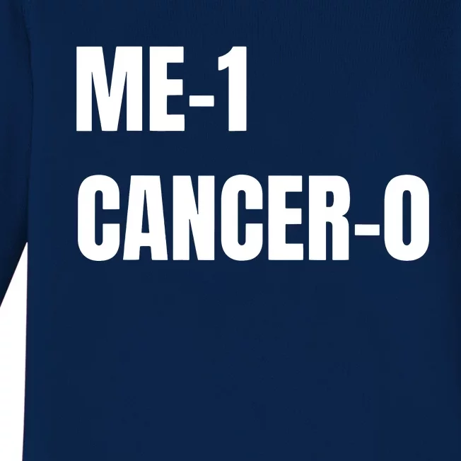 Me 1 Cancer 0 I Beat Cancer Brave Survivor Baby Long Sleeve Bodysuit