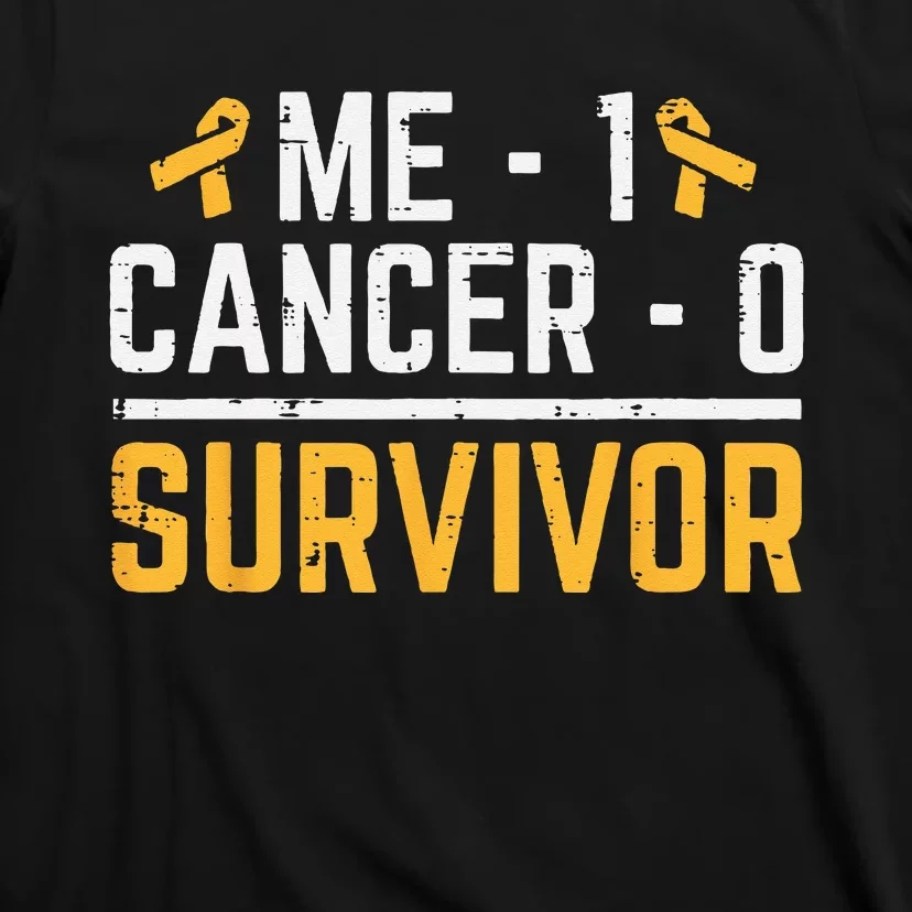 Me 1 Childhood Cancer 0 Survivor Awareness T-Shirt