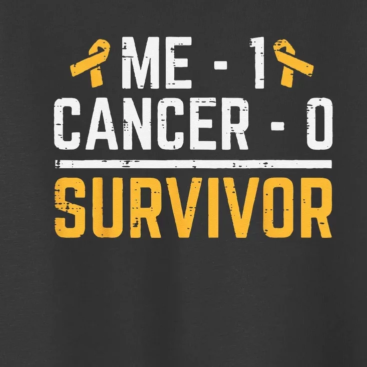 Me 1 Childhood Cancer 0 Survivor Awareness Toddler T-Shirt