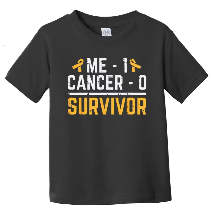 Me 1 Childhood Cancer 0 Survivor Awareness Toddler T-Shirt