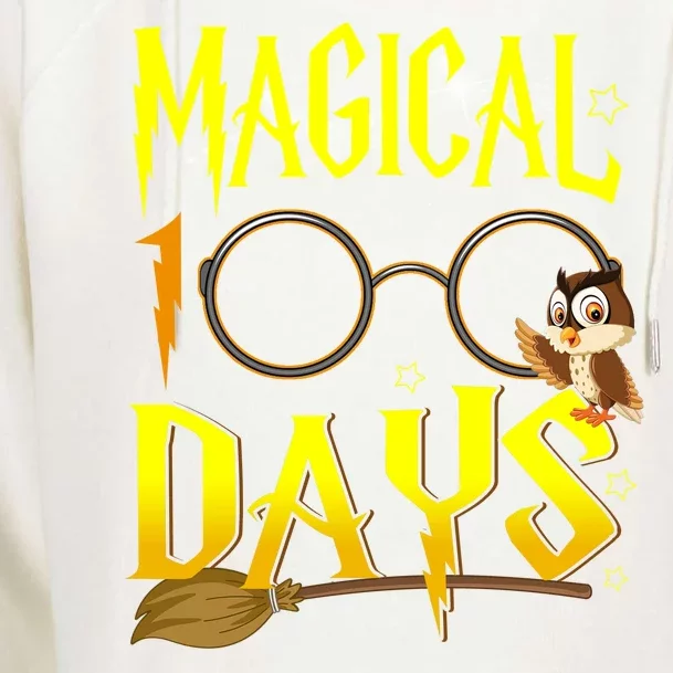 Magical 100 Days Of School Womens Funnel Neck Pullover Hood