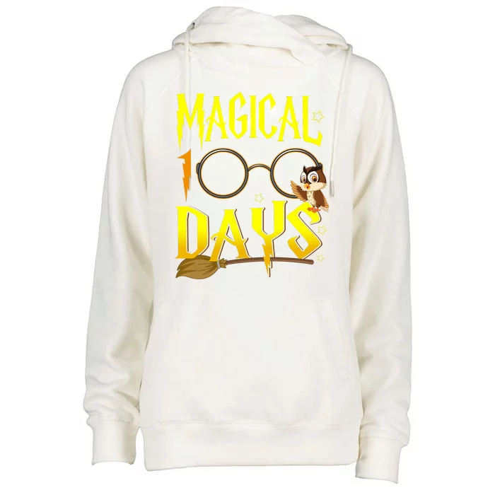 Magical 100 Days Of School Womens Funnel Neck Pullover Hood