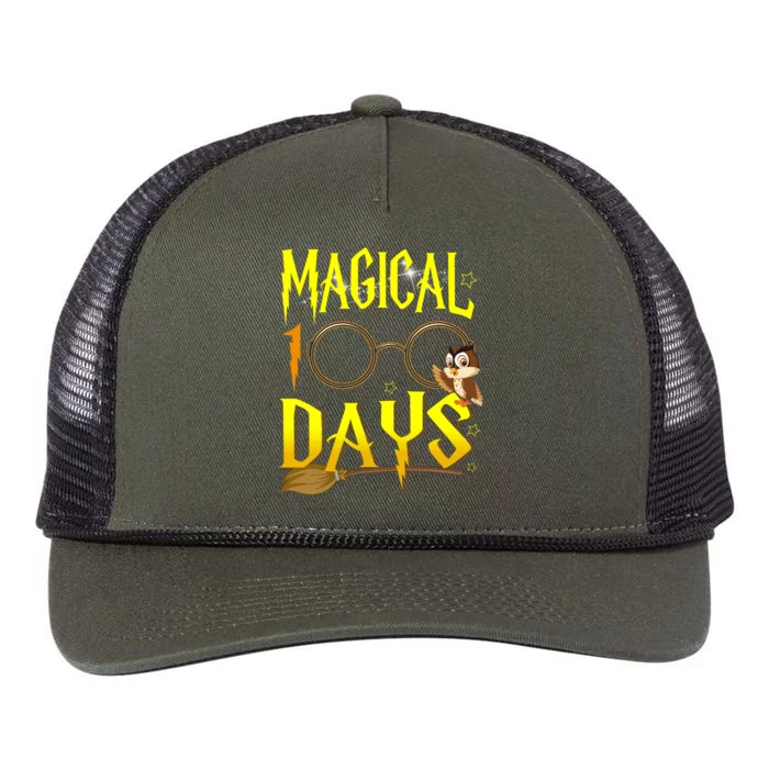 Magical 100 Days Of School Retro Rope Trucker Hat Cap