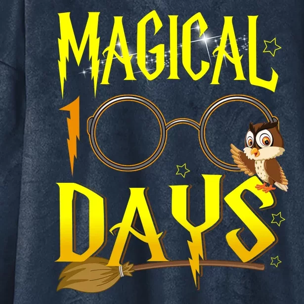 Magical 100 Days Of School Hooded Wearable Blanket