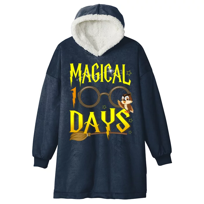 Magical 100 Days Of School Hooded Wearable Blanket