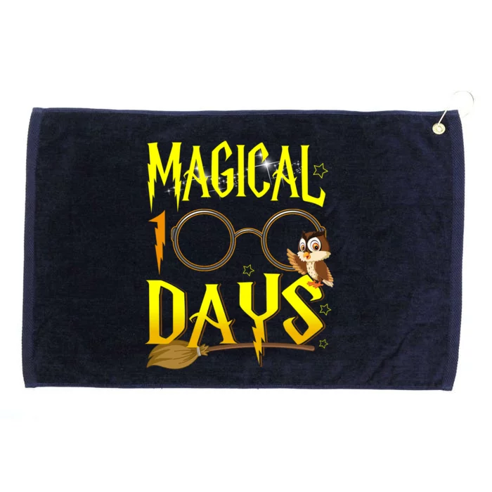 Magical 100 Days Of School Grommeted Golf Towel