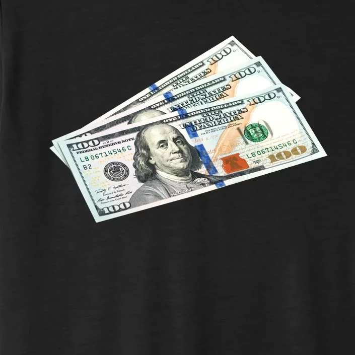 Money $100 Dollar Bills Bill Baller Big Ben Franklin ChromaSoft Performance T-Shirt