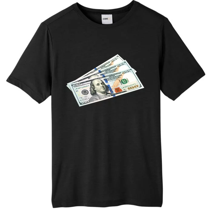 Money $100 Dollar Bills Bill Baller Big Ben Franklin ChromaSoft Performance T-Shirt