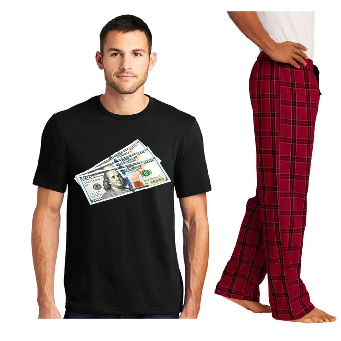 Money $100 Dollar Bills Bill Baller Big Ben Franklin Pajama Set