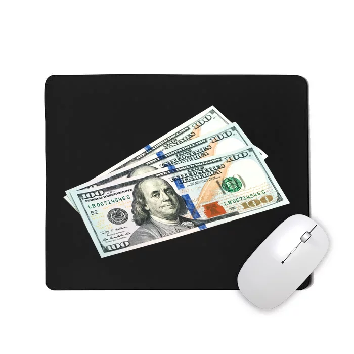 Money $100 Dollar Bills Bill Baller Big Ben Franklin Mousepad