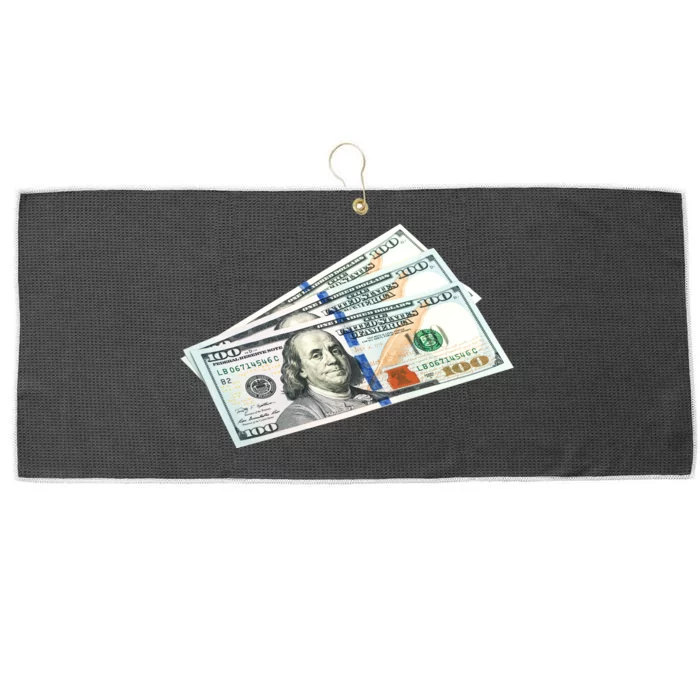 Money $100 Dollar Bills Bill Baller Big Ben Franklin Large Microfiber Waffle Golf Towel