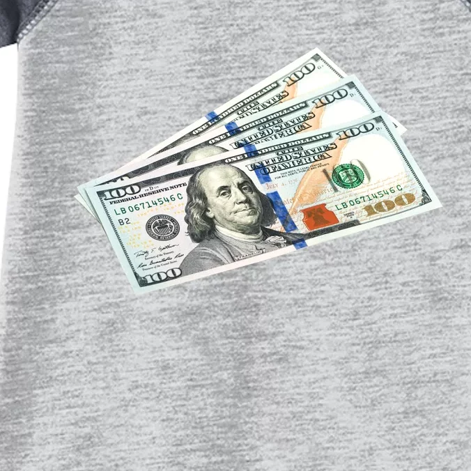 Money $100 Dollar Bills Bill Baller Big Ben Franklin Infant Baby Jersey Bodysuit