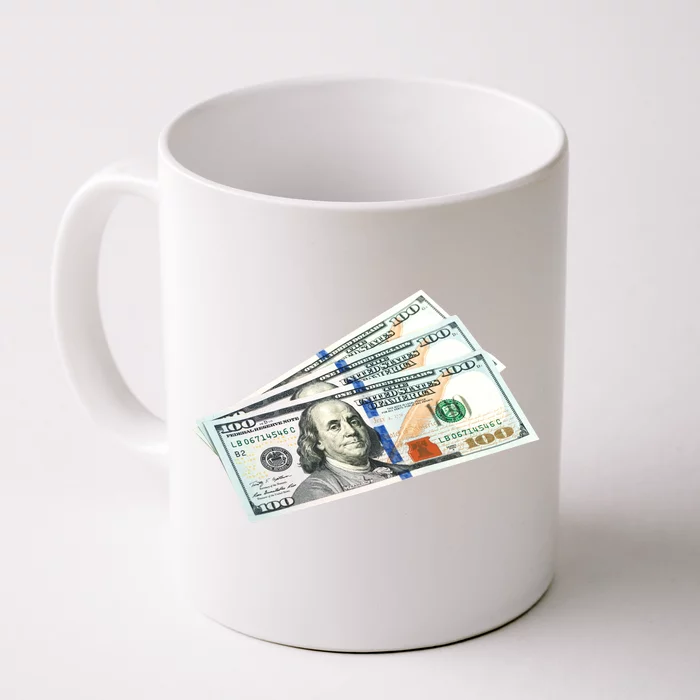 Money $100 Dollar Bills Bill Baller Big Ben Franklin Front & Back Coffee Mug