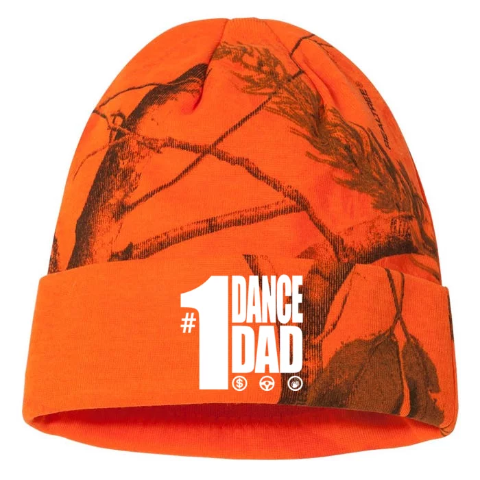 Mens #1 Dance Dad With Front And Back Design Premium Kati - 12in Camo Beanie