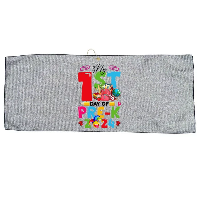 My 1st Day Of Prek 2024 Preschool Student Back To School Gift Large Microfiber Waffle Golf Towel