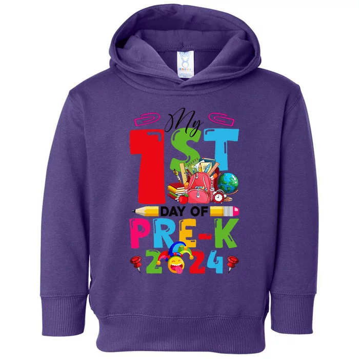 My 1st Day Of Prek 2024 Preschool Student Back To School Gift Toddler Hoodie